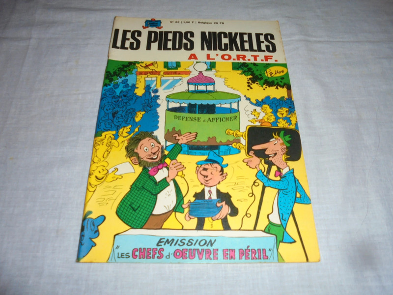BD Les Pieds Nickelés 62 : Les Pieds Nickelés à l'O.R.T.F. Editions SPE 1968