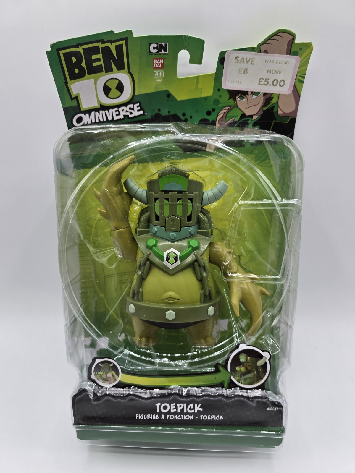 Ben 10 Omniverse 6" Toepick Feature Action Figure - #36087 - 2013 - Rare BNIB