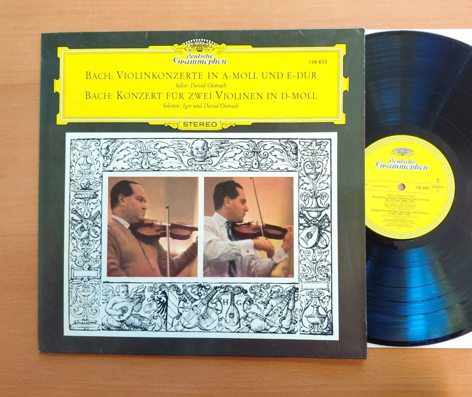 DG 138 820 Bach Violin Concertos David & Igor Oistrakh NM German Vinyl LP