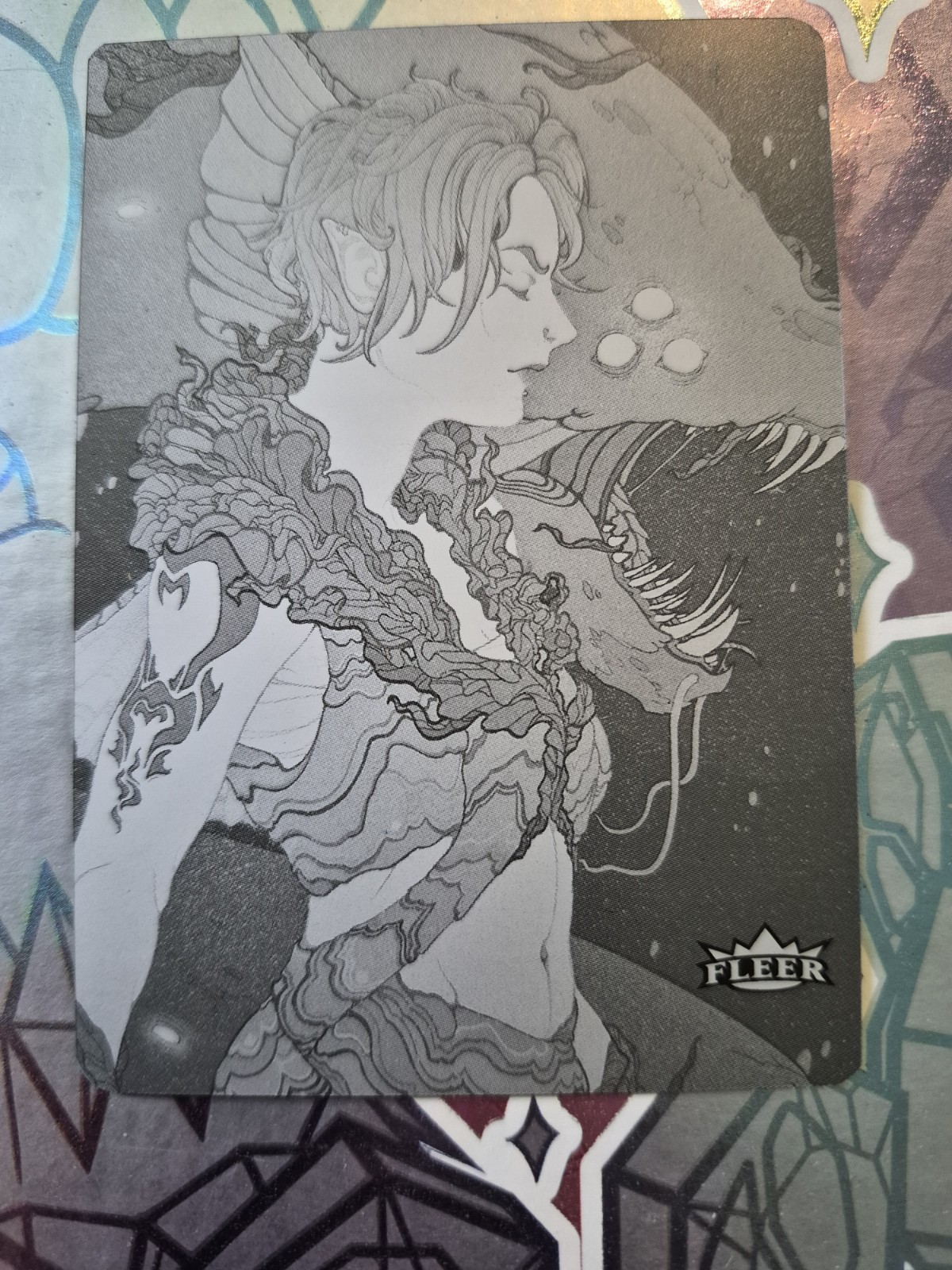 Fleer Matriarchs of Marvel piastra di stampa nera 1/1 MARRINA #42