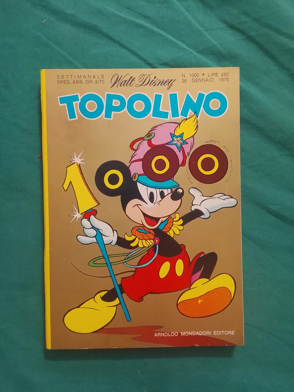 Topolino numero 1000 anno 1975 buonissime condizioni