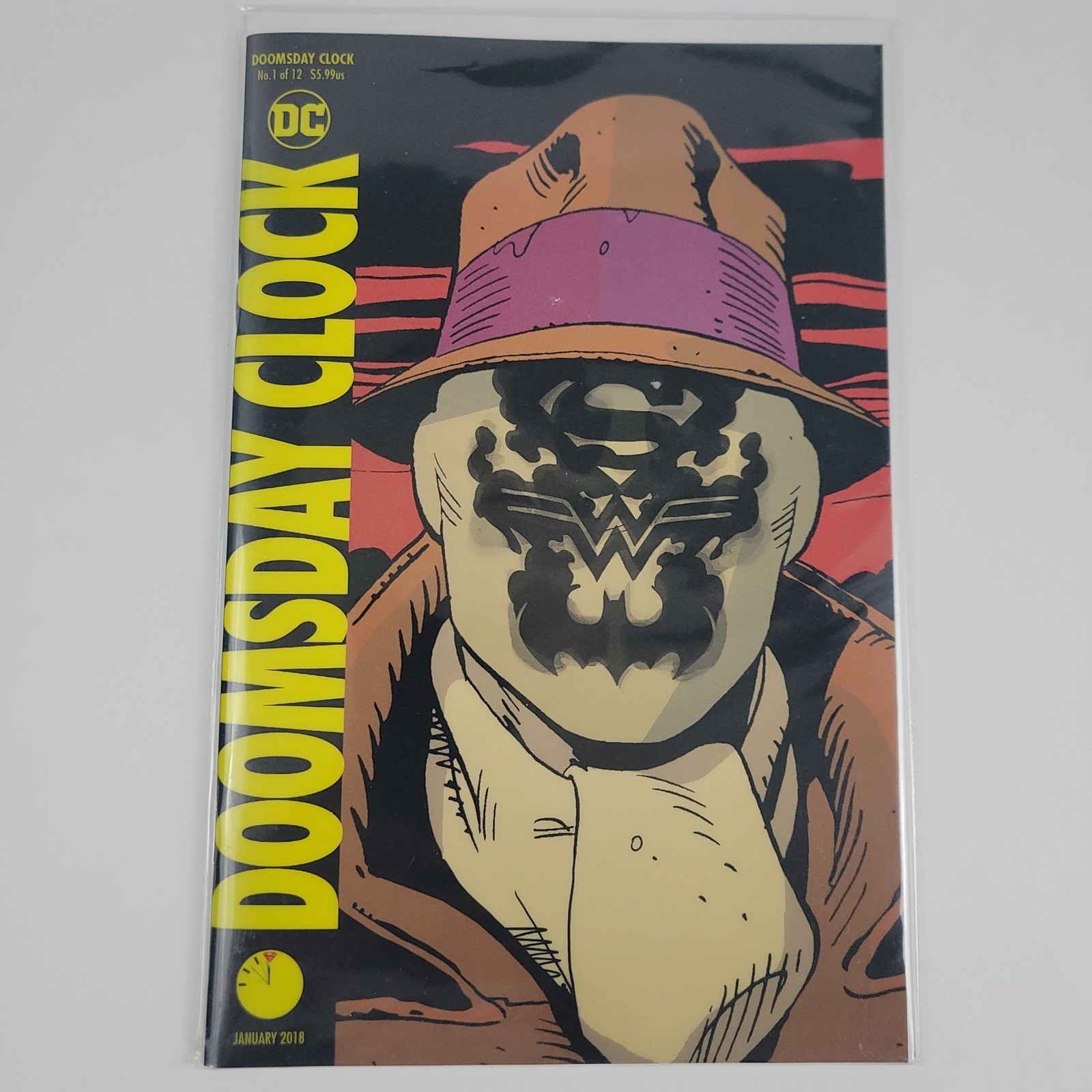 Doomsday Clock #1 (2018) DC Comics Gary Frank variante lenticolare copertina Rorschach