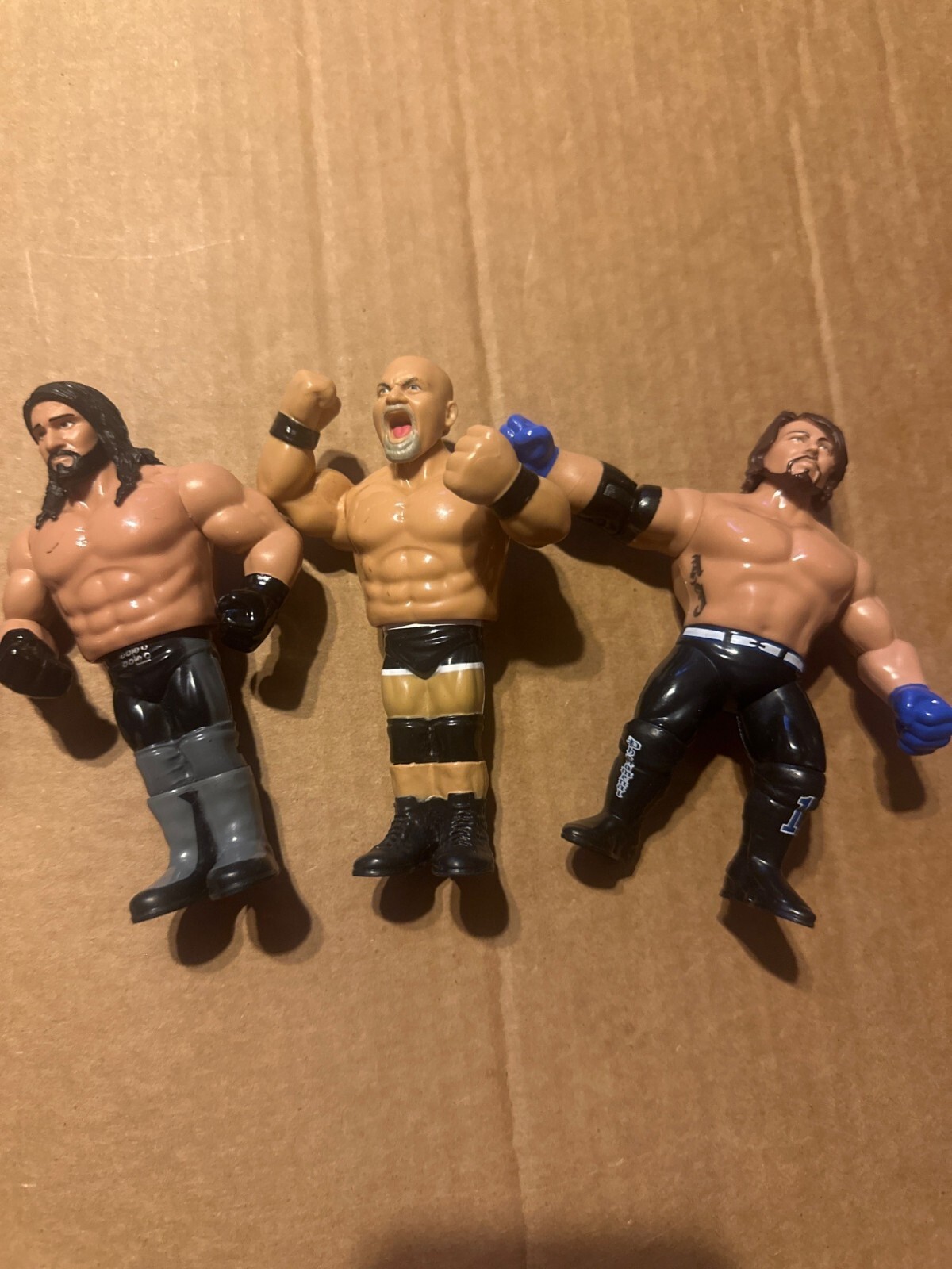 WWE 2017 Wrestling Action Figures Trio Seth Rollins Stone Cold AJ Styles 3,5"