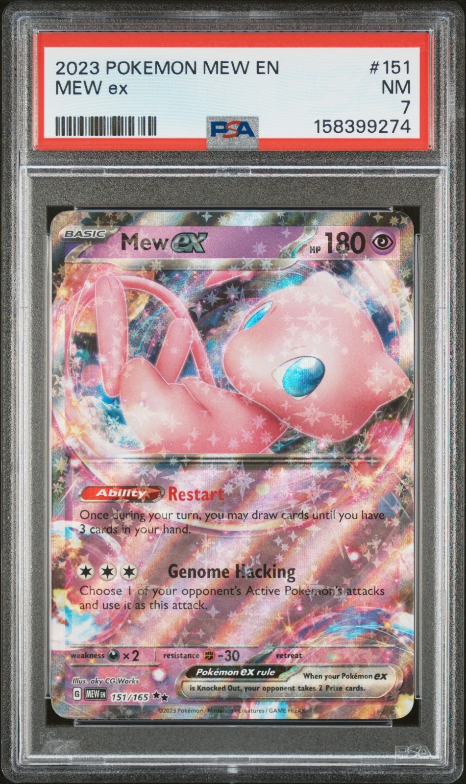 2023 POKEMON MEW ex • PSA 7 • MEW EN-151 #151/165