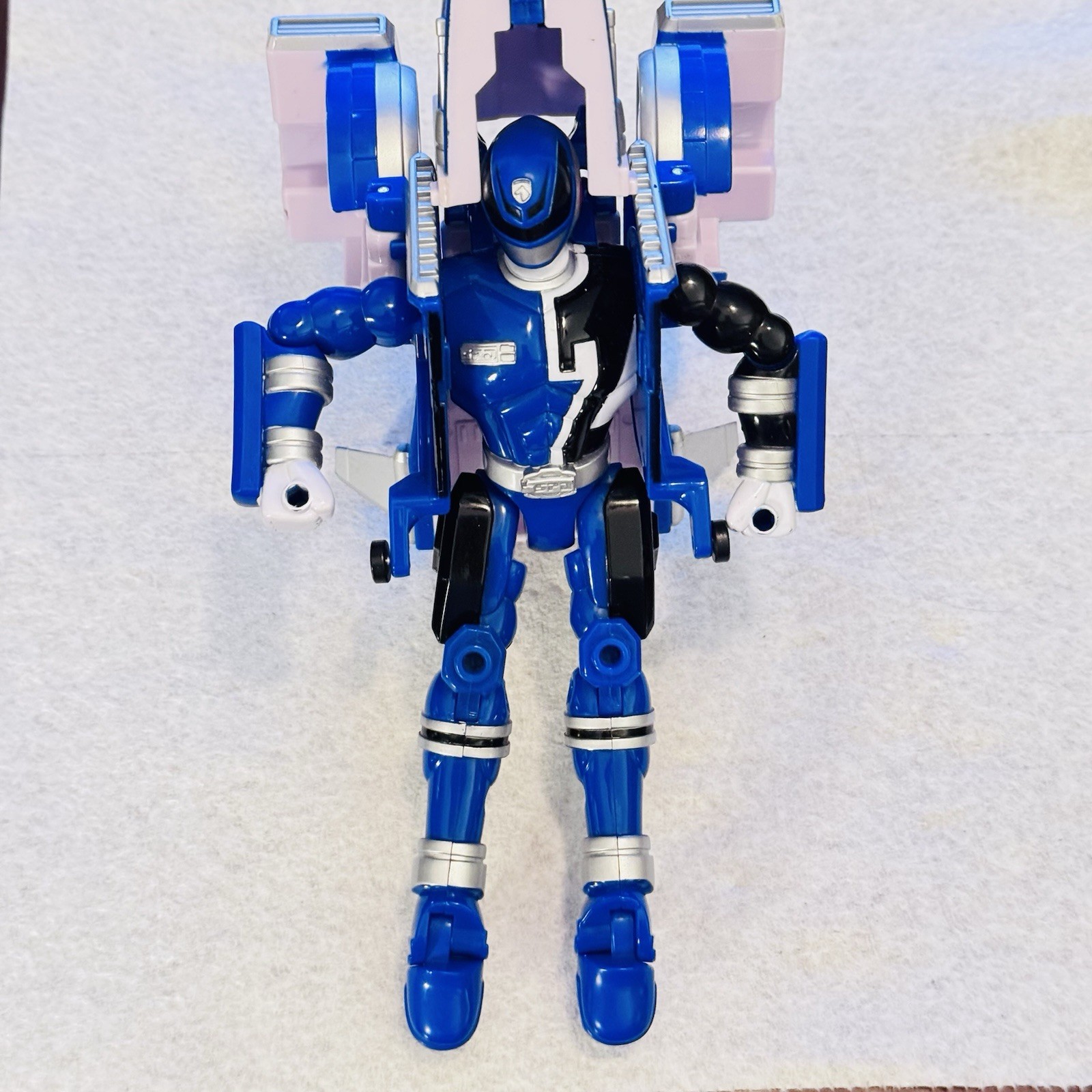 Power Rangers SPD Blue Delta Morphin Ranger to Vehicle 6" Loose Action Figure