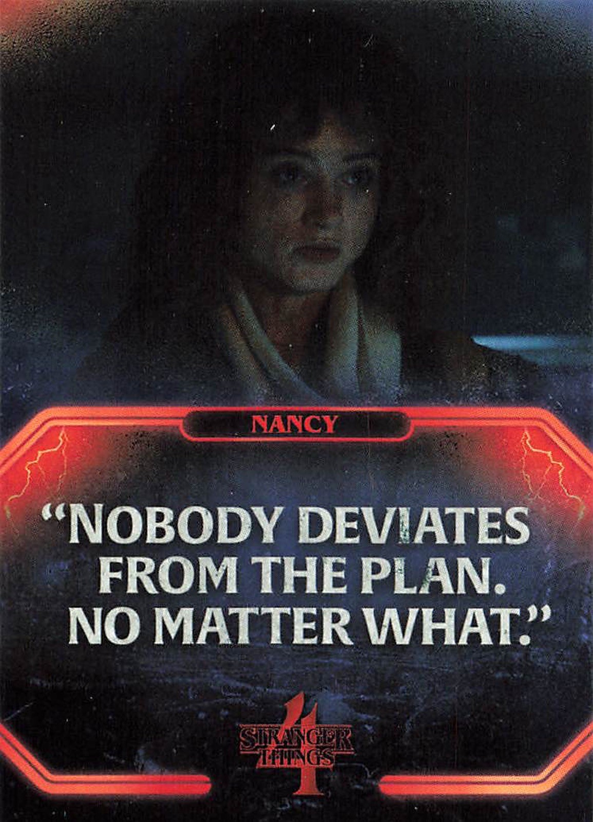 2023 Zerocool Stranger Things Season 4 Nancy Nobody Deviates from the Plan #Q-12