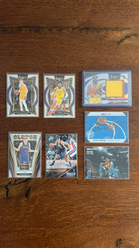 Lotto carte nba Bronny James Jr. Dalton Knecht rookie Select e Panini