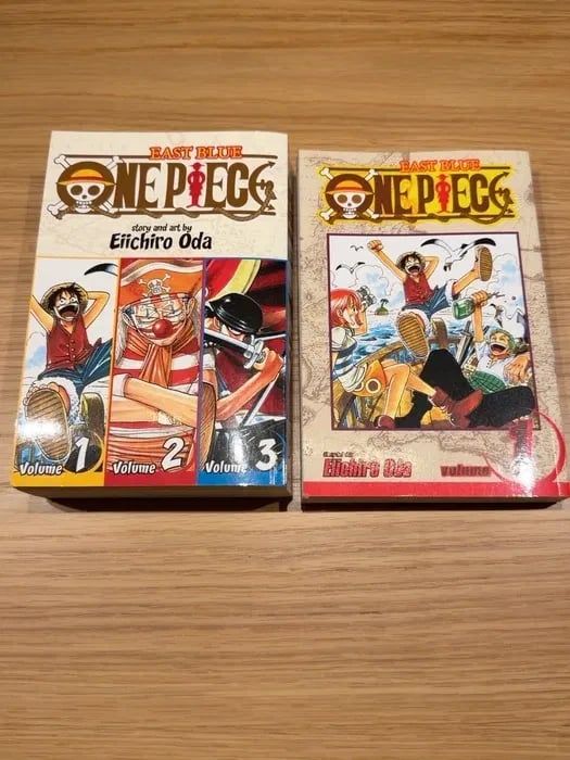2 Livros One Piece – Manga em Inglês – Vol. 1 e 3-em-1