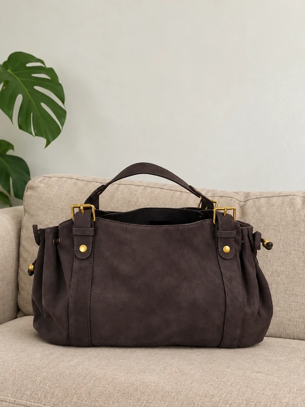 Sac marron café effet daim style 24H – 2026 lycée collège fac