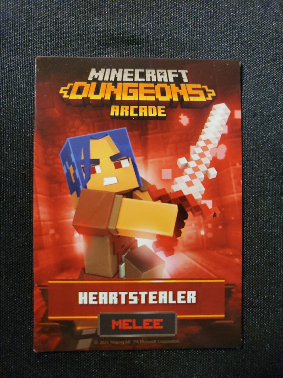 Carte arcade Minecraft Dungeons serie 1 Heartstealer quasi nuove mischia 04 vedi foto