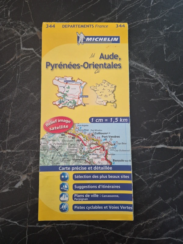 Carte routière / Aude / Pyrénées-orientales