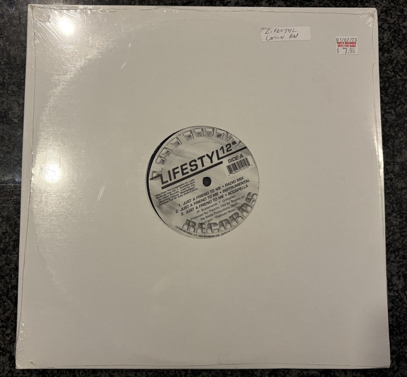 Lifestyl Just A Friend To Me Salty Water Records Galveston Texas G-Funk Single