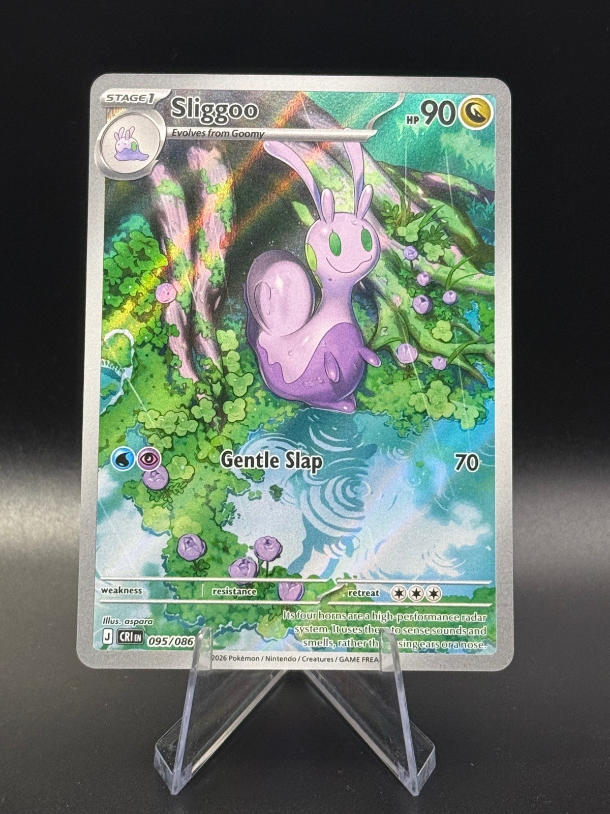 Sliggoo 095/086 Holo Illustrazione Raro Chaos Rising Pokemon Near Mint