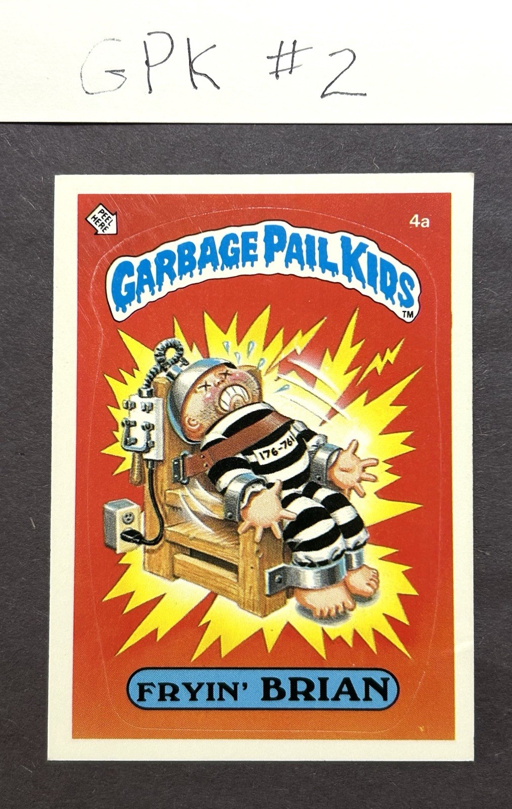 Topps Garbage Pail Kids Fryin’ Brian 4a Glossy Back, OS1🔥🔥