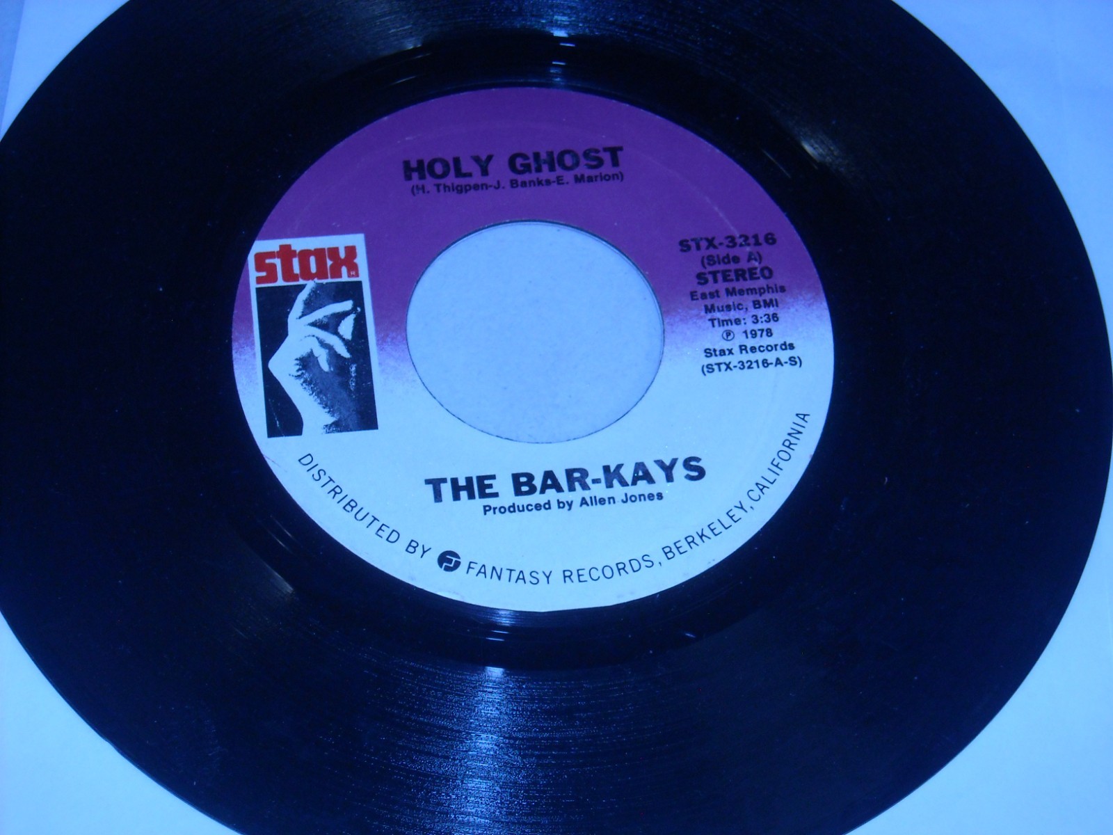 45RPM.  BAR-KAYS.  MONSTER  /  HOLY GHOST.