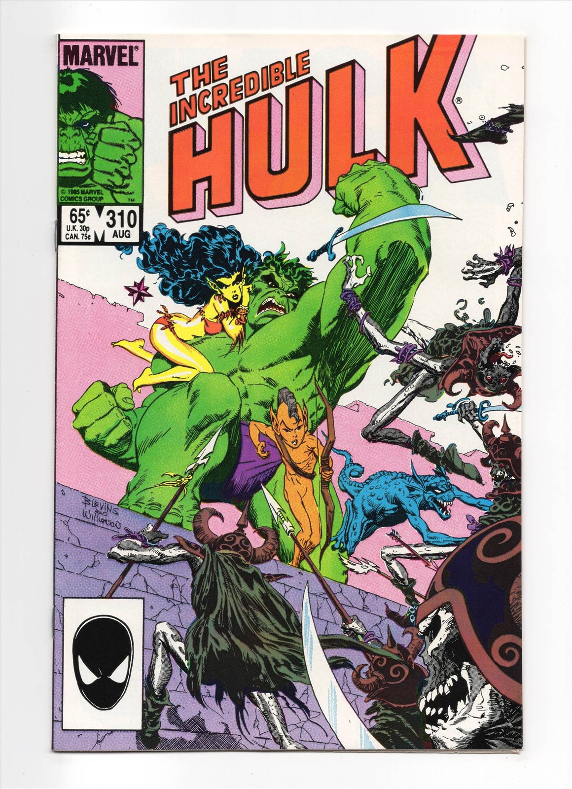 Incredible Hulk #310 quasi nuovo 1985 copertina Al Williamson Marvel Comics