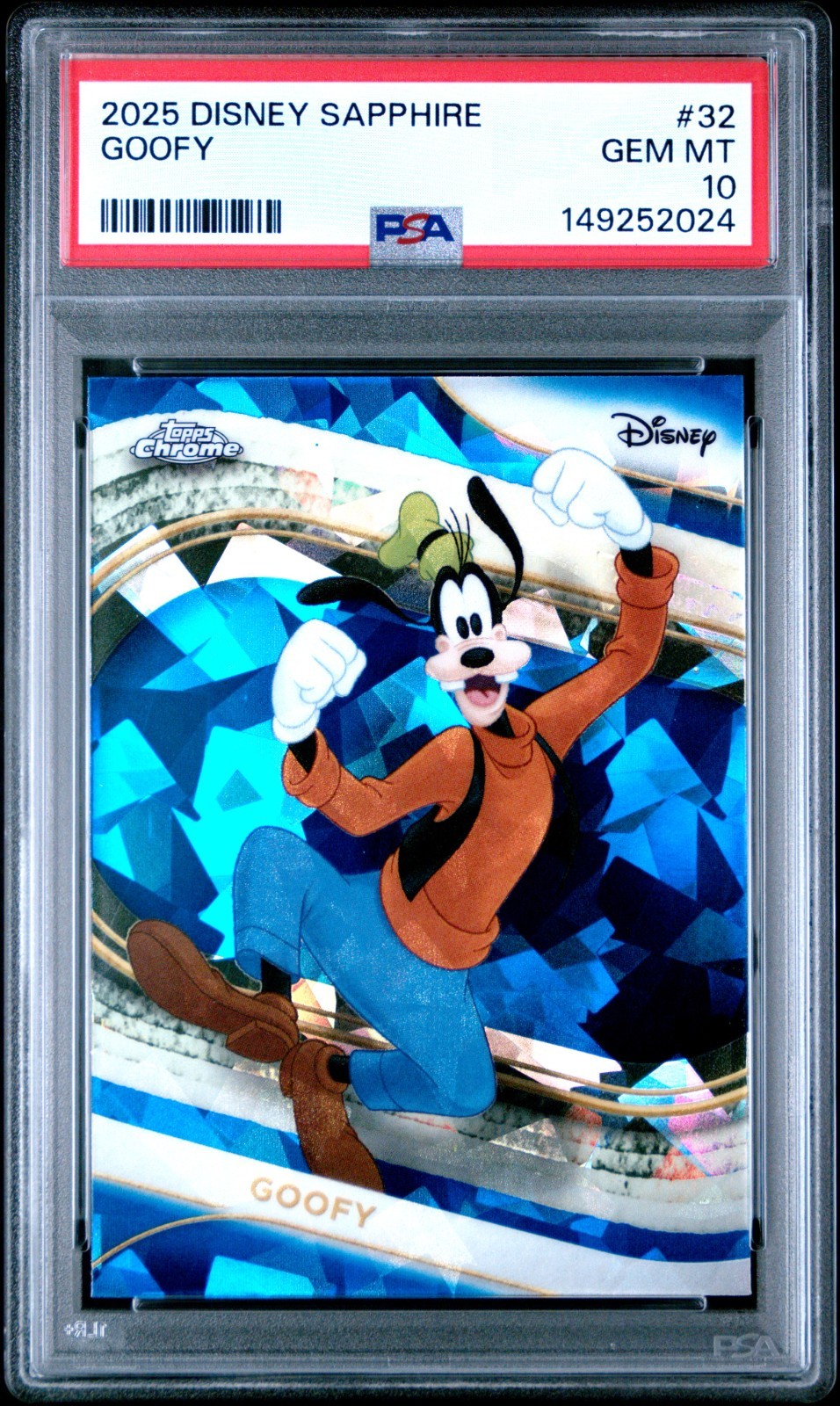 2025 Topps Chrome Disney Zaffiro Pippo #32 PSA 10