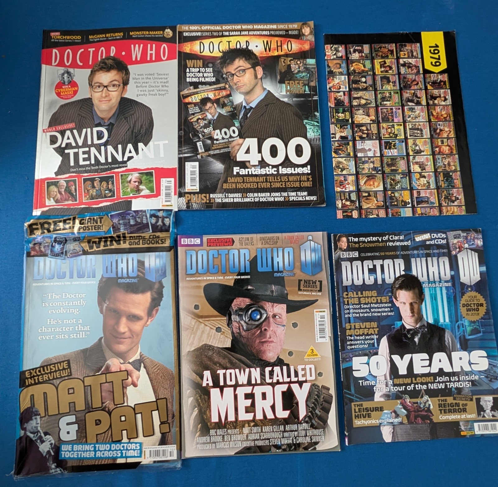 Doctor Who Magazine x5 bundle, 375 400 450 451 456, David Tennant, Matt Smith