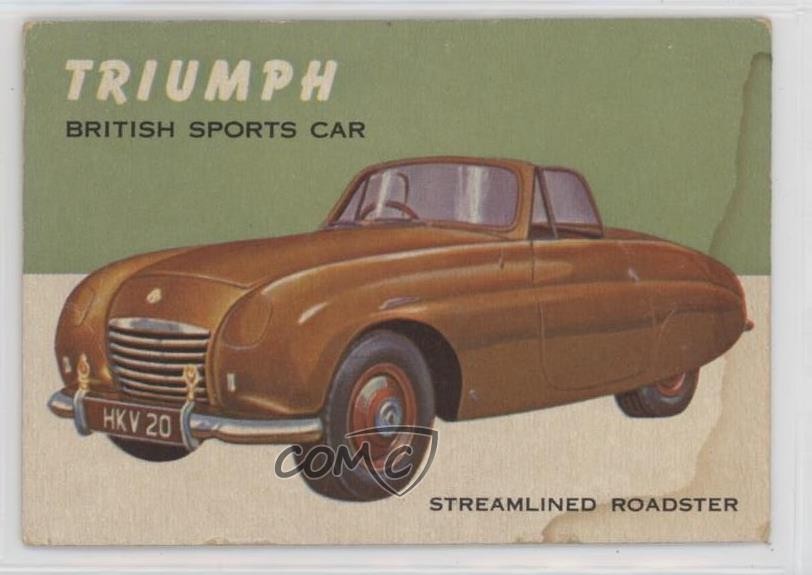 1954 Topps World on Wheels Triumph Roadster #126 0l4h