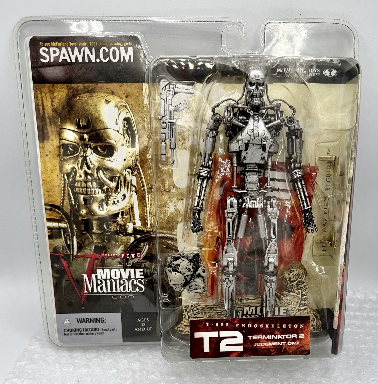 MCFARLANE TOYS MOVIE MANIACS SERIE 5 T2 TERMINATOR 2 T-800 FIGURA ENDOSCHELETRO