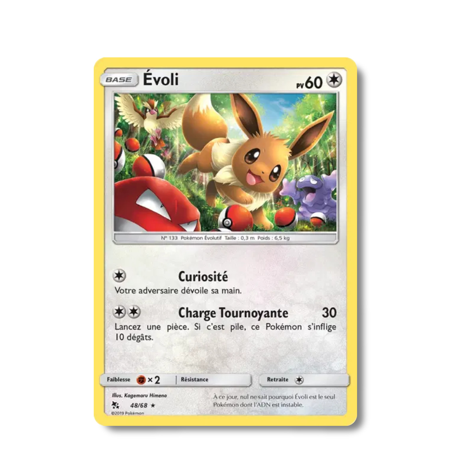 Carte Pokémon Française - Évoli Reverse 48/68 - Destinées Occultes