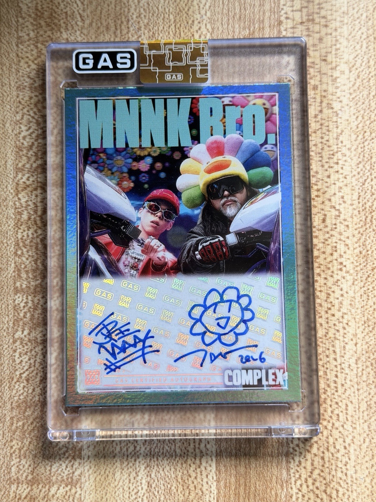 CARTE COLLEZIONABILI GAS 1/15 TAKASHI MURAKAMI AUTO JP THE WAVY DOPPIO AUTOGRAFO