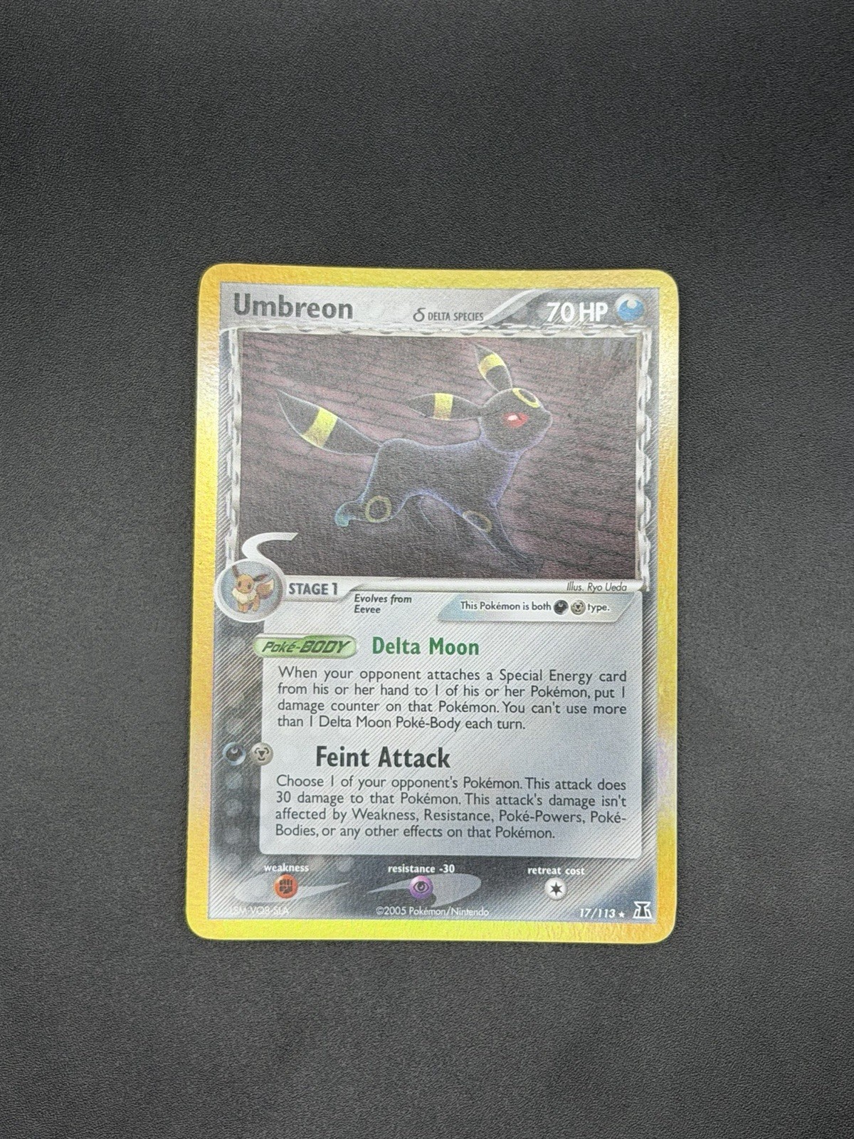 Pokemon Cards Umbreon 17/113 EX Delta Species Holo Rare NM