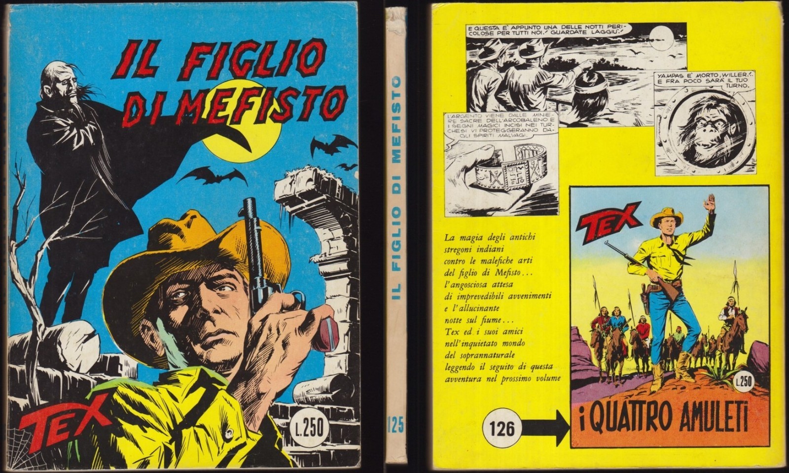 TEX 125 IL FIGLIO DI MEFISTO - MARZO 3/1971 250 LIRE 1° EDIZIONE "OTTIMO"