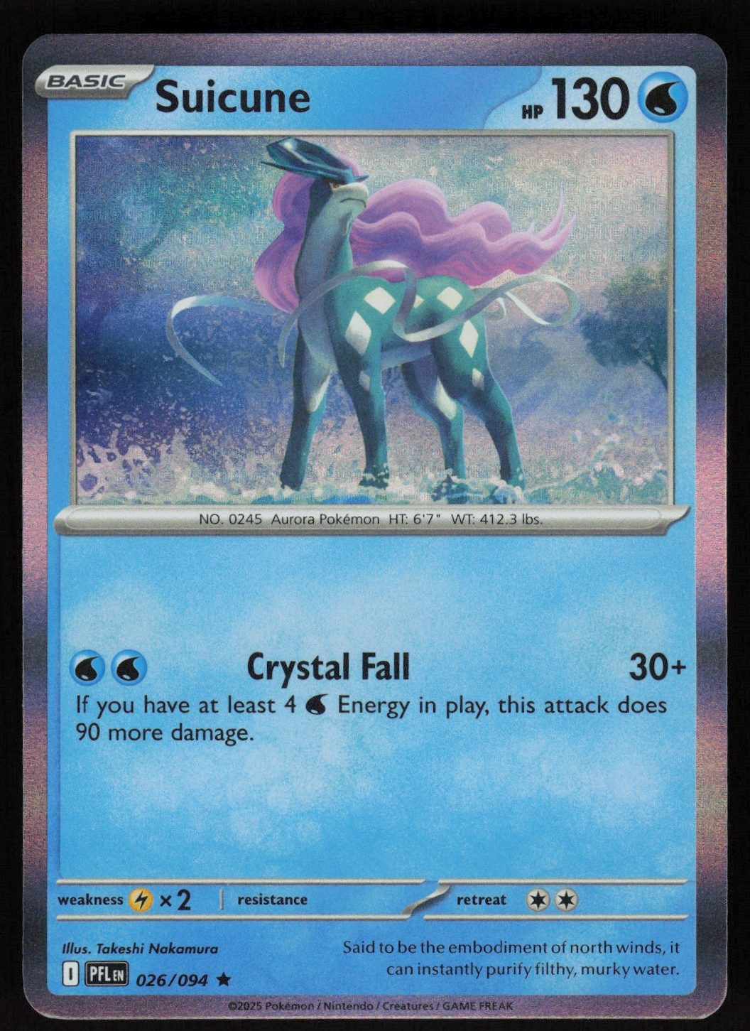 Suicune Holofoil Phantasmal Flames 026/094 NM