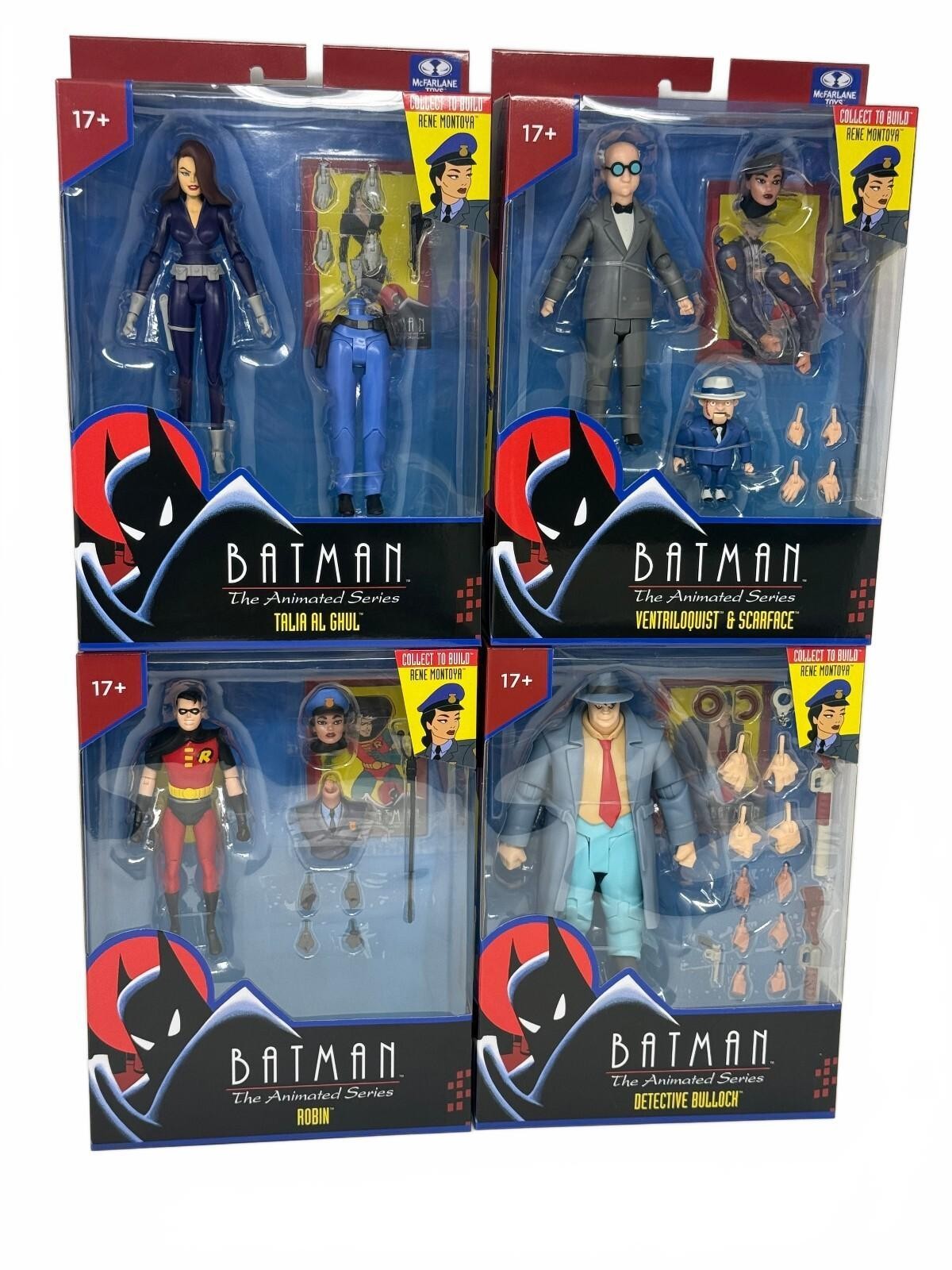Set action figure McFarlane Batman TAS 6" - Robin Talia Scarefa Montoya Bullock
