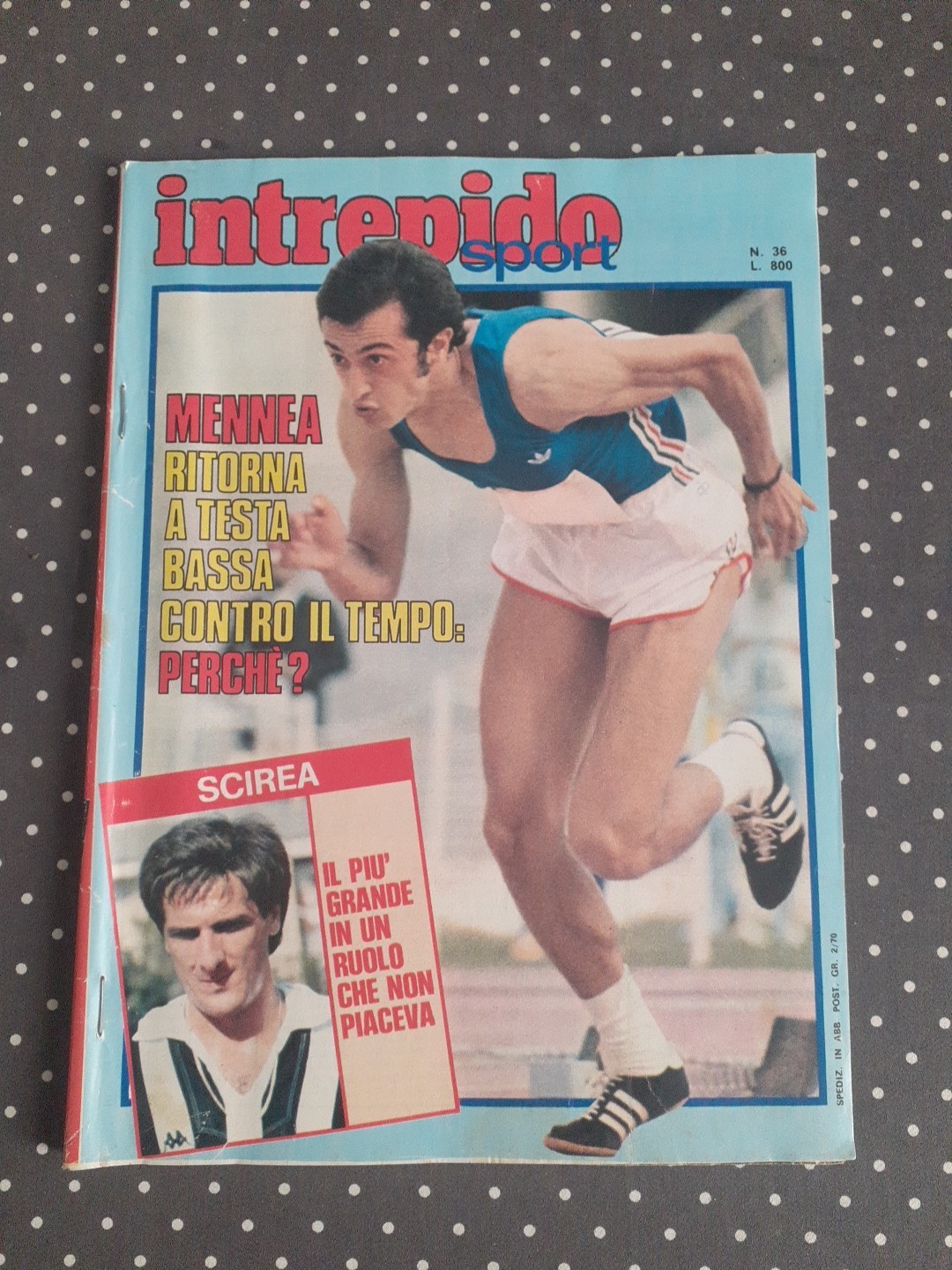 FUMETTO INTREPIDO SPORT NUMERO 36 ANNO 1982 MENNEA -  SCIREA  INSERTO MOTORI