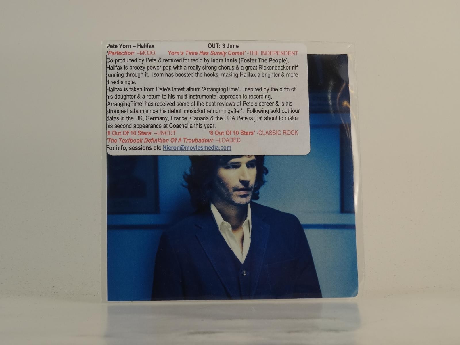 PETE YORN HALIFAX (E2) 1 Track Promo CD Single plus Picture Sleeve CAPITOL