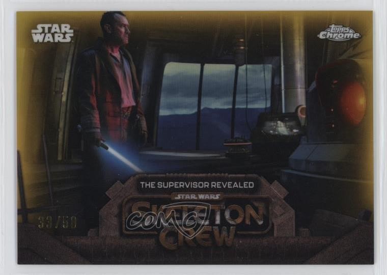 2025 Topps Chrome Star Wars Skeleton Crew rifrattore oro /50 #SC-24 11ao