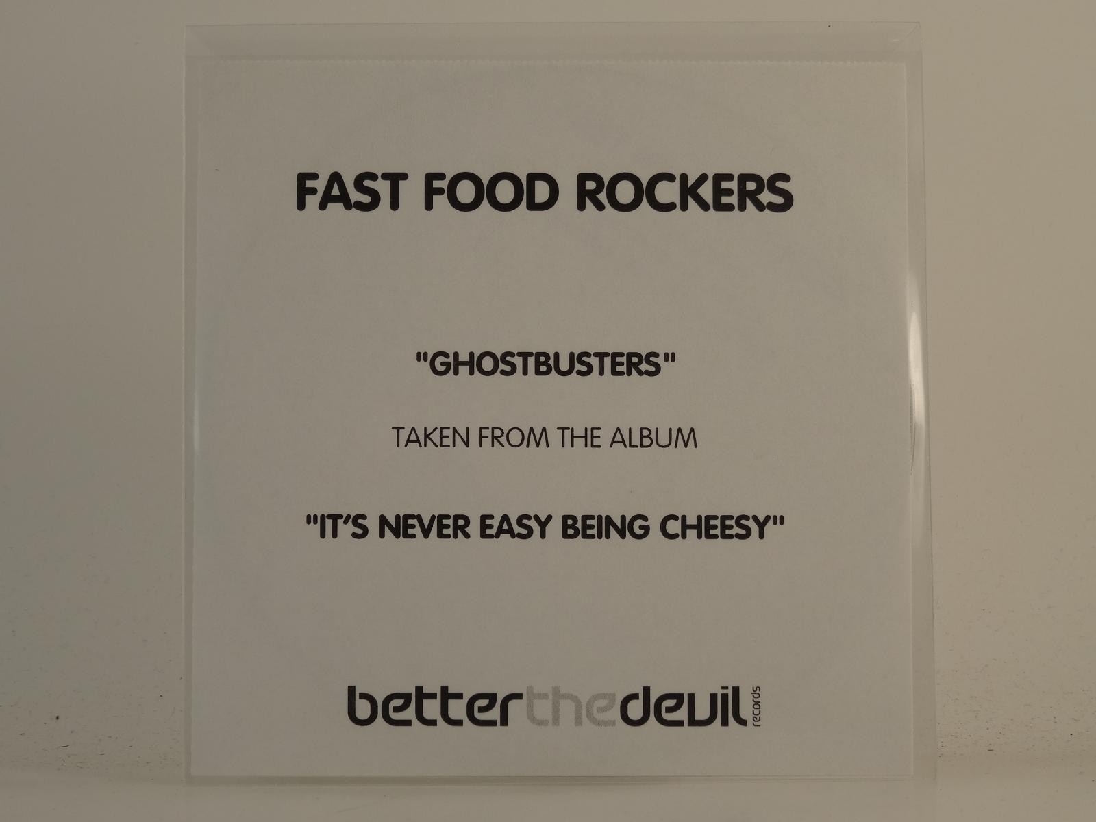 FAST FOOD ROCKERS GHOSTBUSTERS (H1) 1 Track Promo CD Single including White Slee
