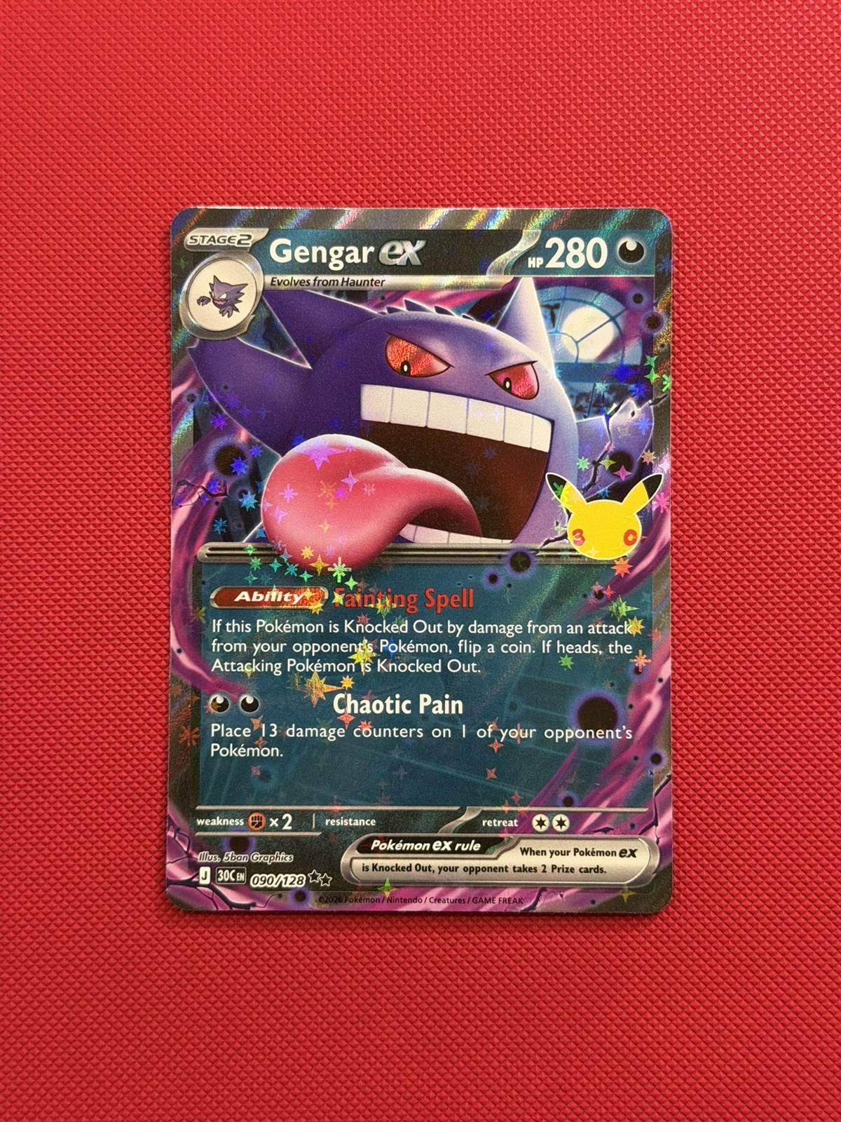 Gengar EX Pokemon 30th Anniversary 90/128