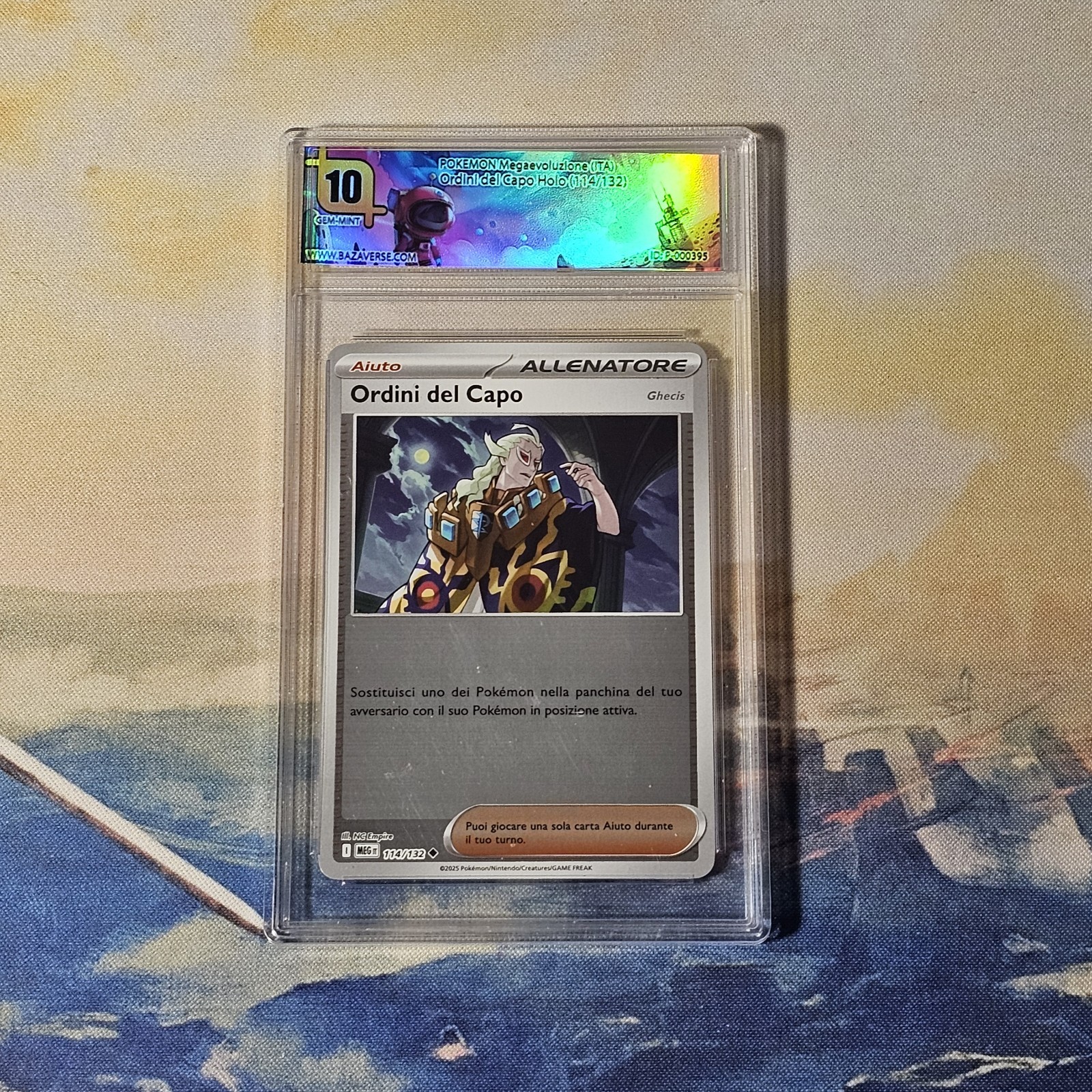 Pokémon GCC Ordini del Capo 114/132 Allenatore Ghetsis Olografico ITA