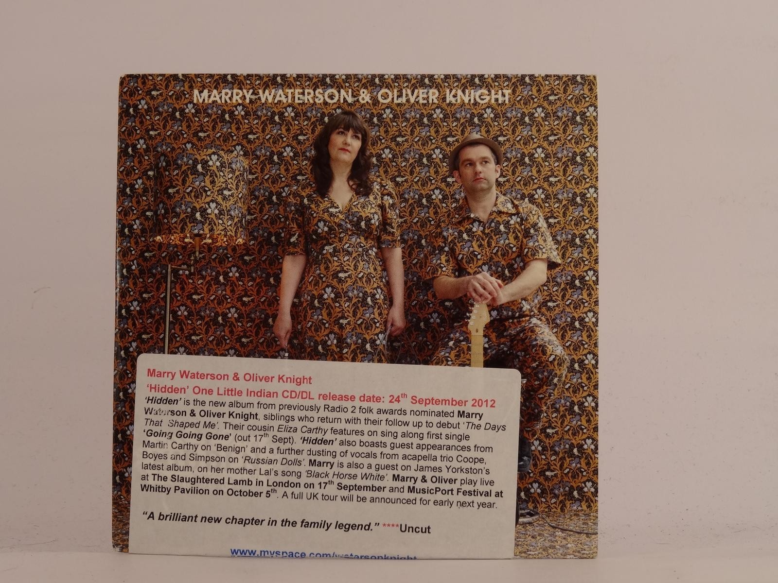 MARRY WATERSON AND OLIVER KNIGHT HIDDEN (480) 11 Track Promo CD Album including 