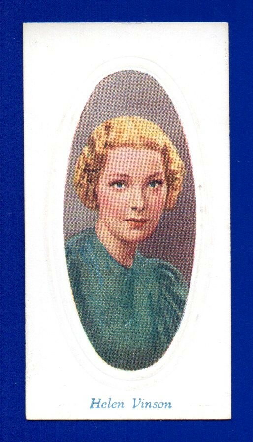 HELEN VINSON 1936 GODFREY PHILLIPS SCHERMO IN RILIEVO STELLE #28 EXMT ANGOLI ACUTI