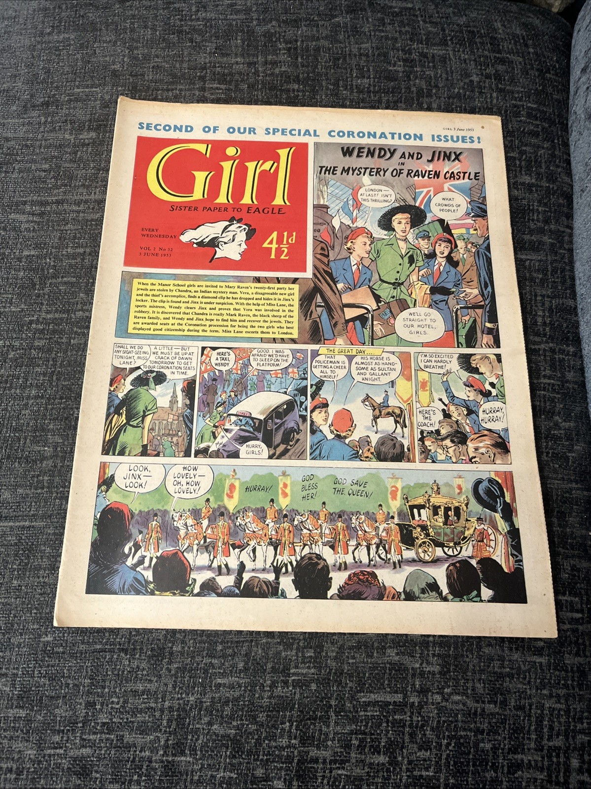 Girl Comic - Vol 2 No 32 - 3 June 1953 - Coronation Issue 2