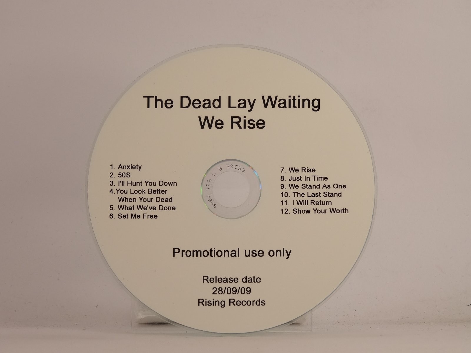 THE DEAD LAY WAITING WE RISE (554) 12 Track Promo CD Album plus Plastic Sleeve R