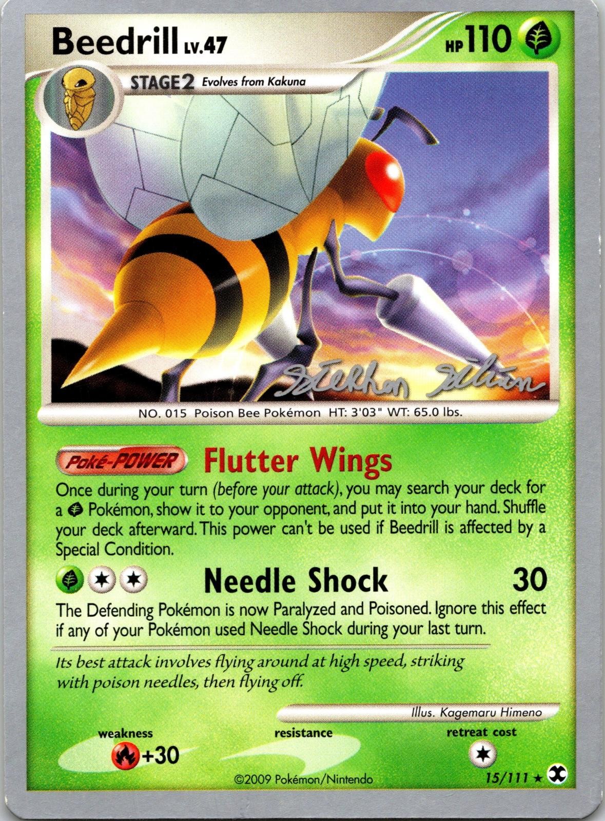 Beedrill (15) (Stephen Silvestro) 15/111 World Championship Decks Pokemon LP