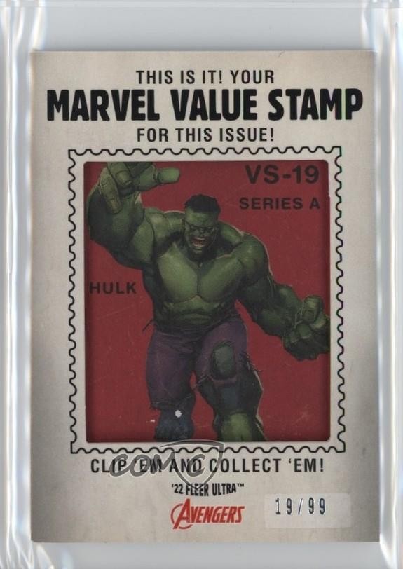 Francobolli valore Fleer Ultra Avengers Marvel 2022 /99 Hulk #VS-19 1u6