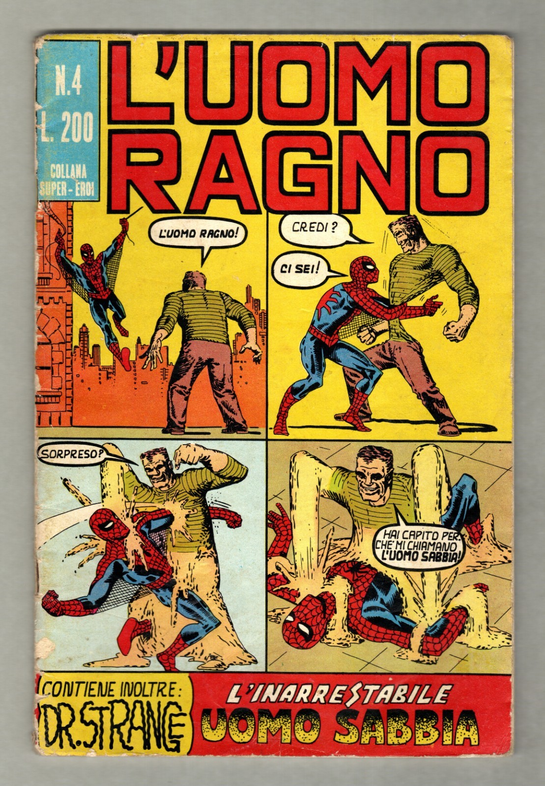 L'UOMO RAGNO N°4 EDITORIALE CORNO 1970