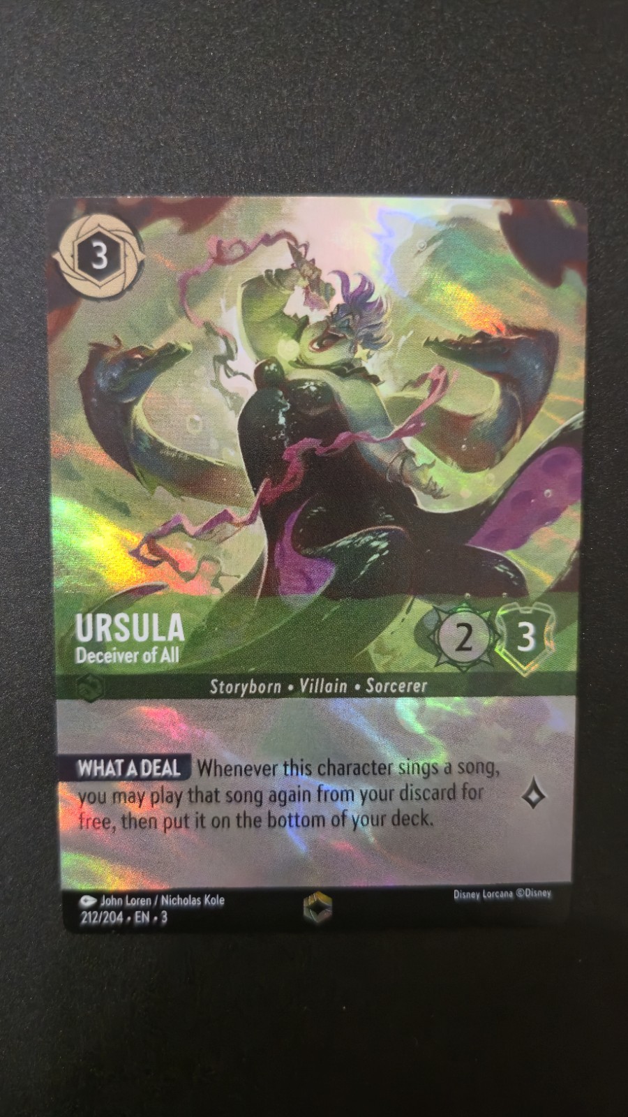 Ravensburger Disney Lorcana Ursula - Deceiver of All 212/204 Enchanted Foil EN