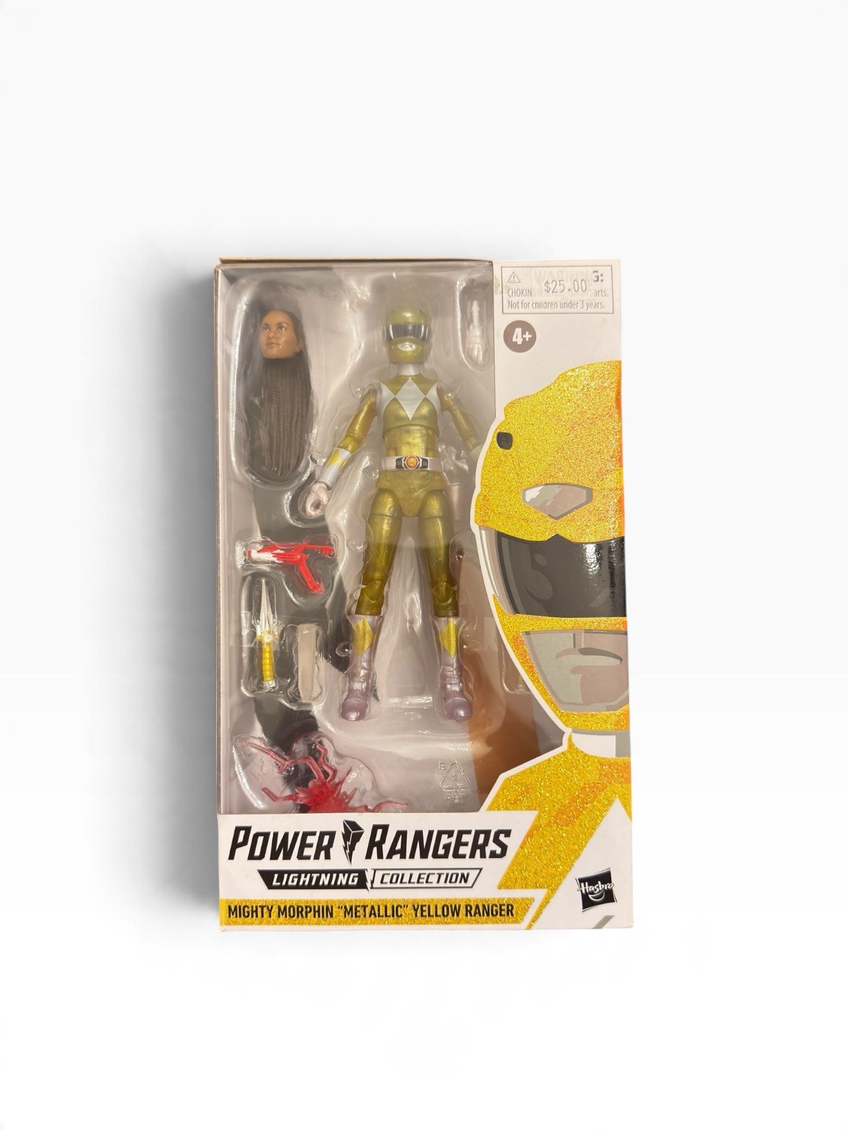 Power Rangers Lightning Collection Modellino Ranger Mighty Morphin Giallo Metallizzato