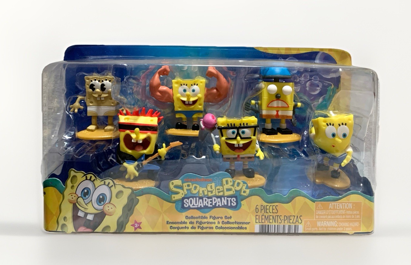 NUOVO SpongeBob SquarePants Hall Of Fame set 6 pezzi figure da collezione/cake topper