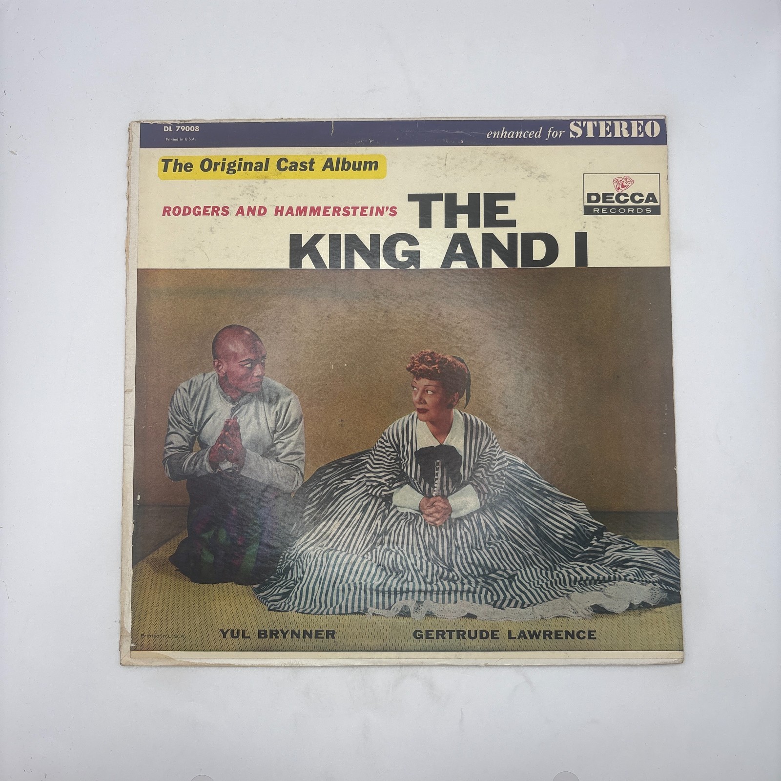 The King and I Original Cast LP Yul Brynner Gertrude Lawrence Decca DL 79008