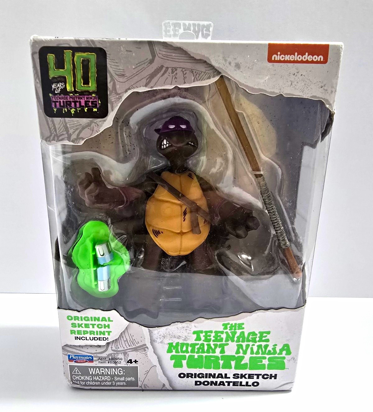 Playmates Toys TMNT 40th Anniversary Original Sketch Donatello Action Figure