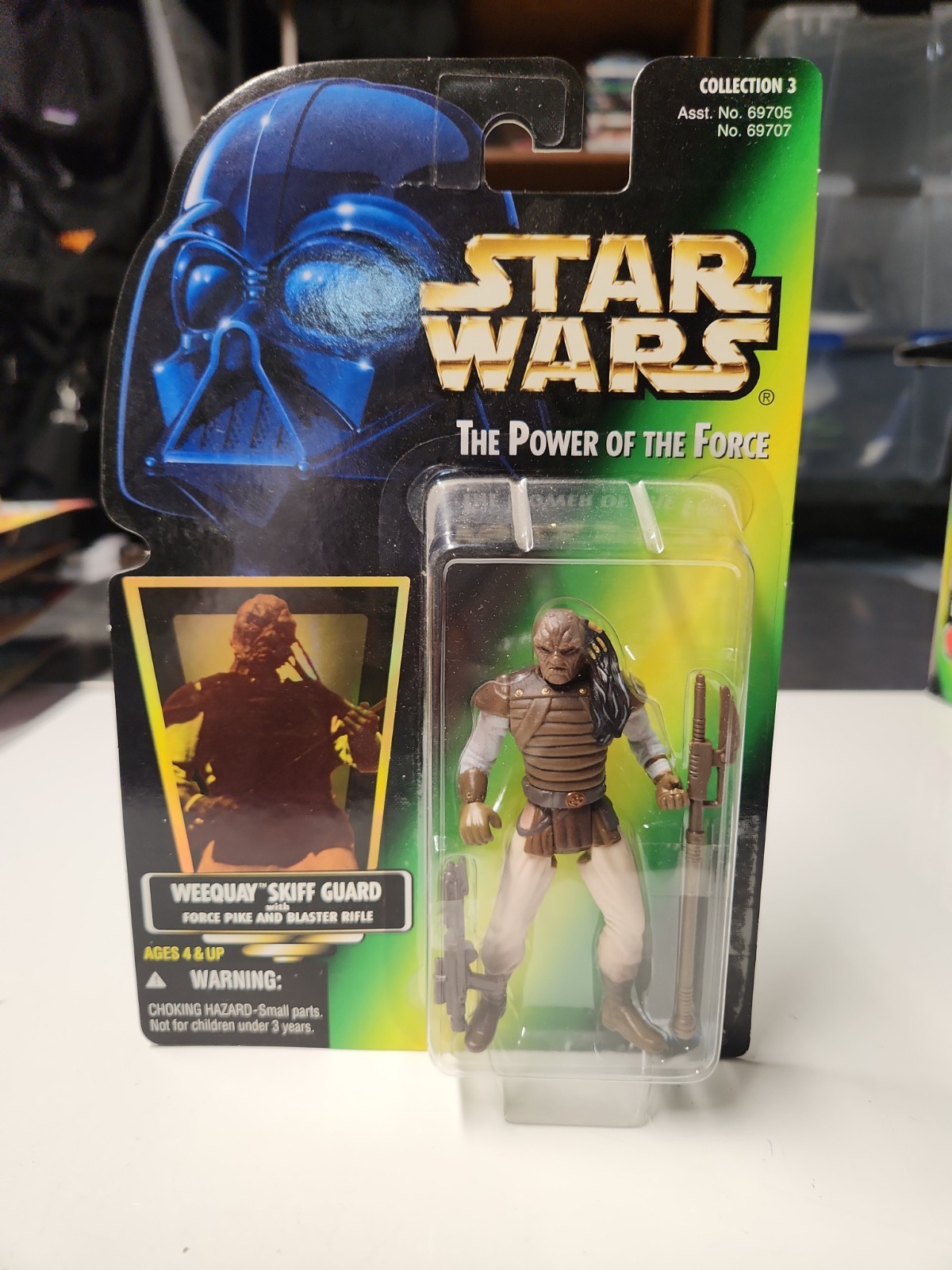 Star Wars Power of the Force POTF2 Collezione 3 Weequay Skiff Guard .01 Verde