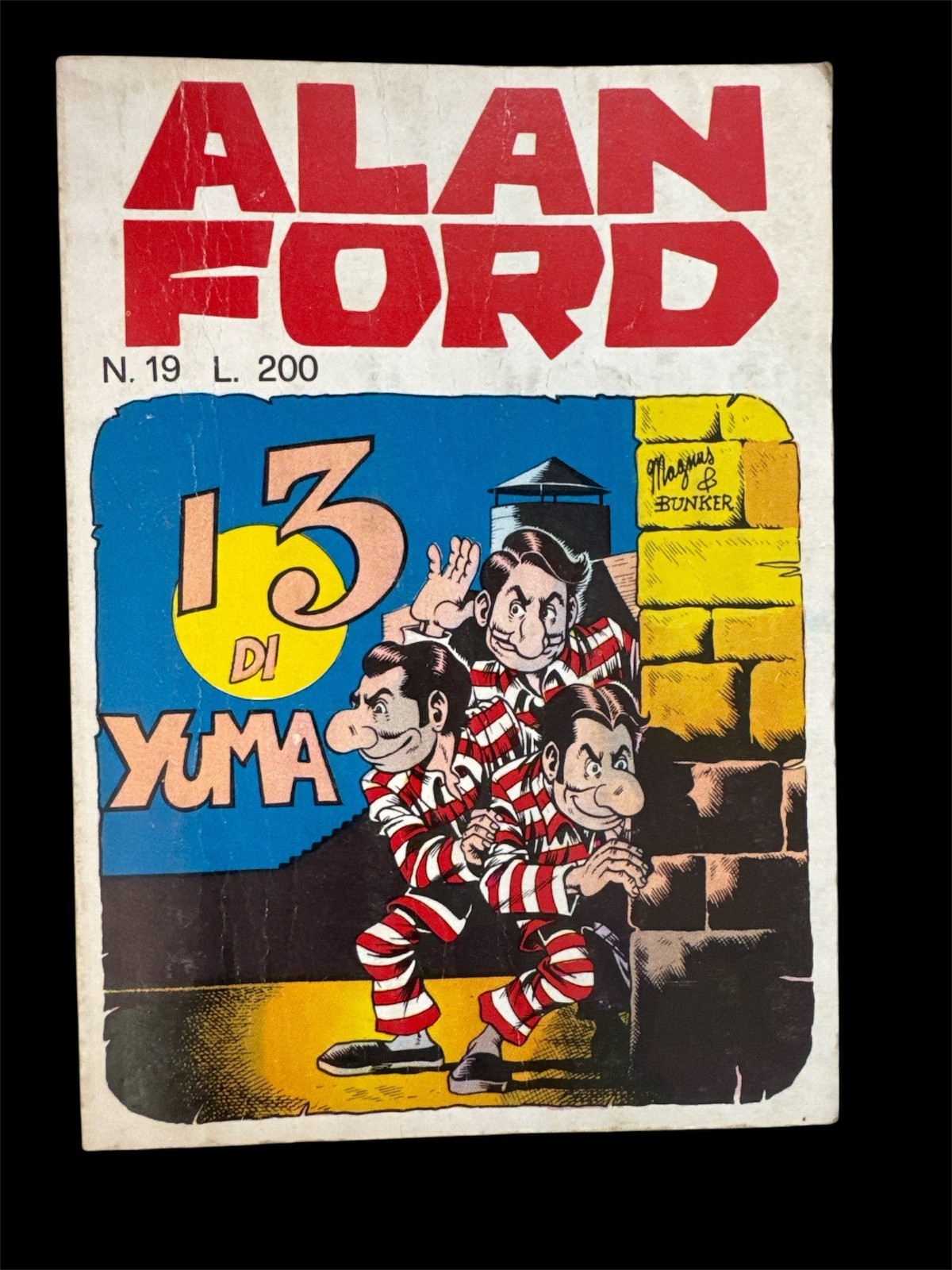 ALAN FORD N° 19 CORNO ORIGINALE Dicembre 1970 Prima edizione CON ADESIVI GADGET